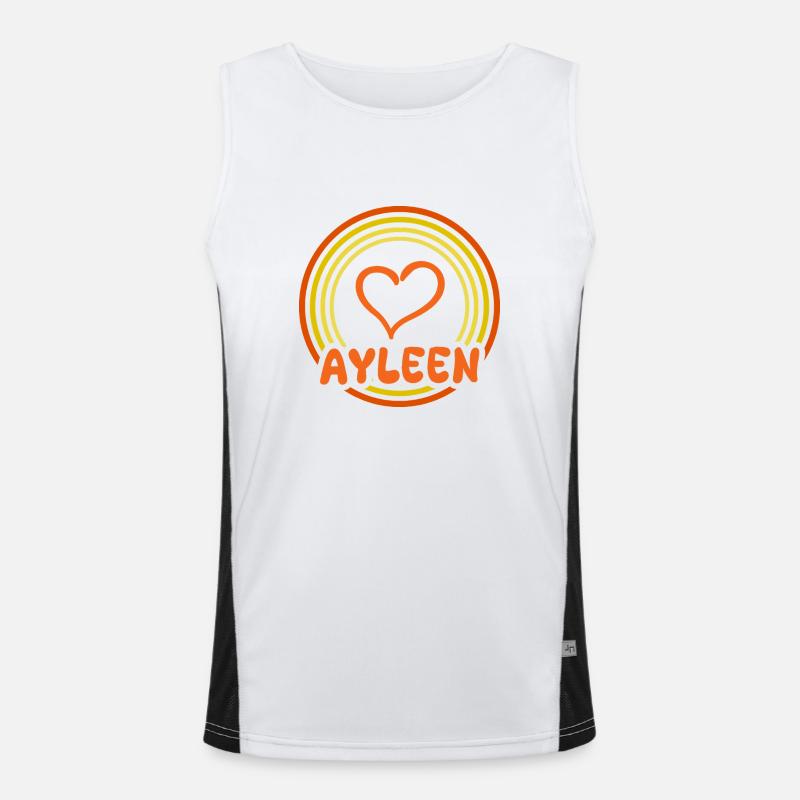 Name Ayleen Funktionelles Kontrast-Tank Top für Männer 
