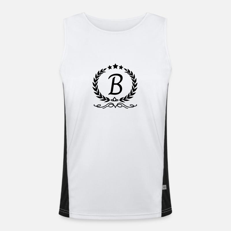 Buchstabe b Krone Funktionelles Kontrast-Tank Top für Männer 
