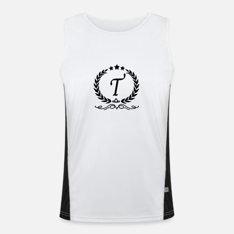 Letter t crown Men's Functional Contrast Tank Top 