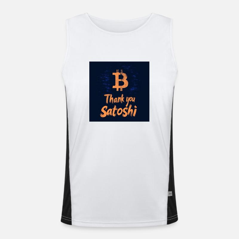 Bitcoin Funktionelles Kontrast-Tank Top für Männer 
