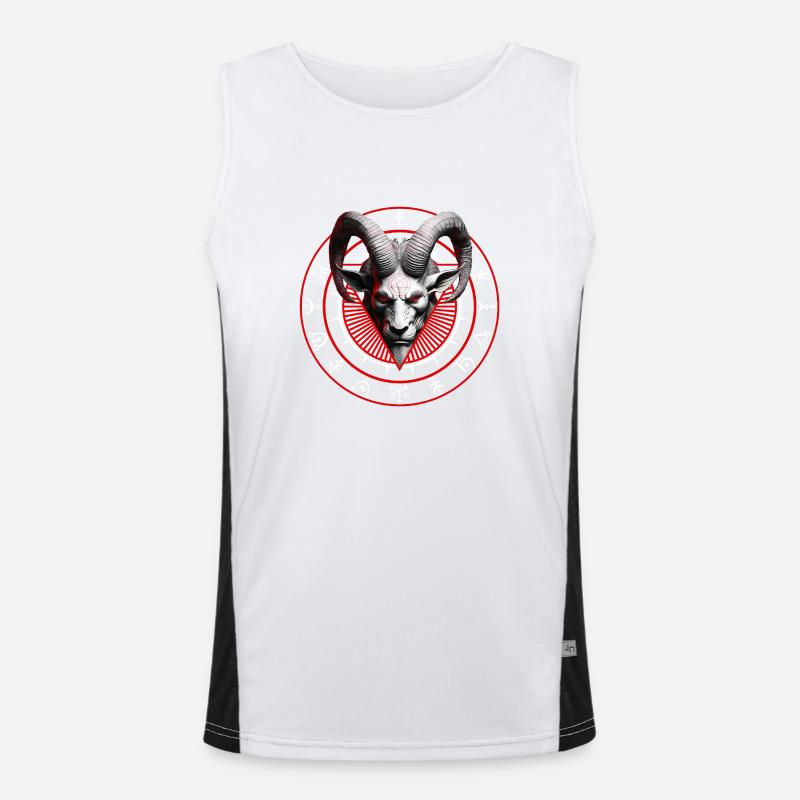 Baphomet Sorcery Funktionelles Kontrast-Tank Top für Männer 