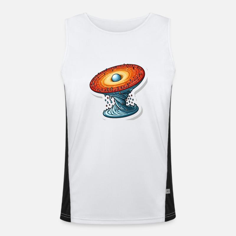 Mathematical Rotating Universe Men's Functional Contrast Tank Top 