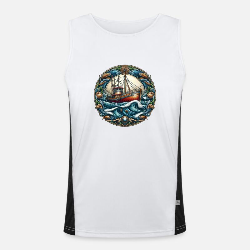 Fischkutter Funktionelles Kontrast-Tank Top für Männer 