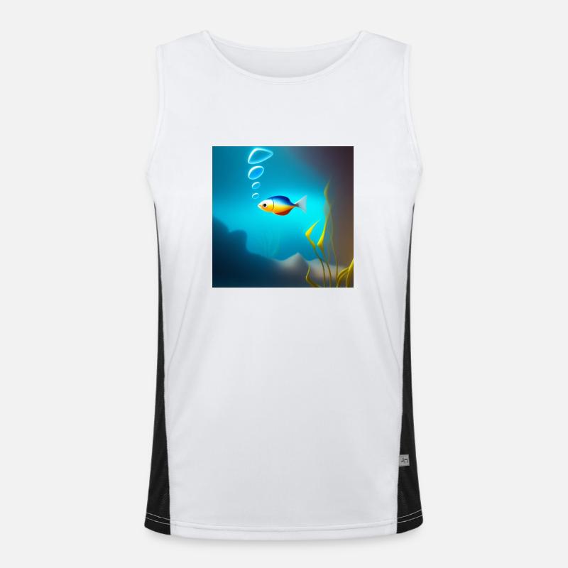 Fisch Funktionelles Kontrast-Tank Top für Männer 