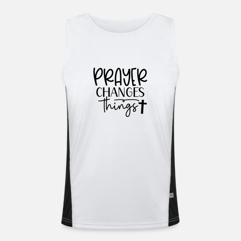 Prayer changes Men's Functional Contrast Tank Top 