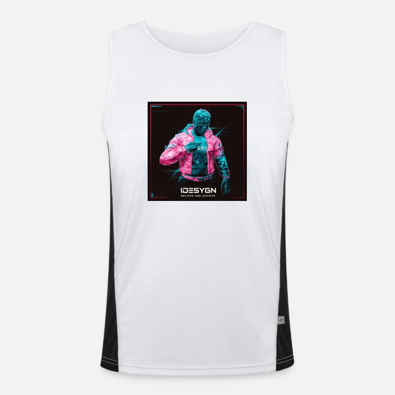 Dynamic Digital Artwork 333 Men's Functional Contrast Tank Top 