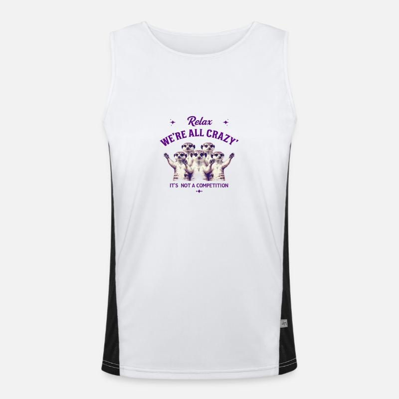 We Are All Crazy Relax Men's Functional Contrast Tank Top 