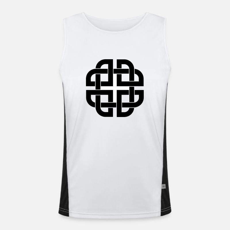 Celtic Shield Knot Men's Functional Contrast Tank Top 