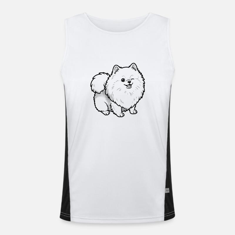 Pomsky Funktionelles Kontrast-Tank Top für Männer 