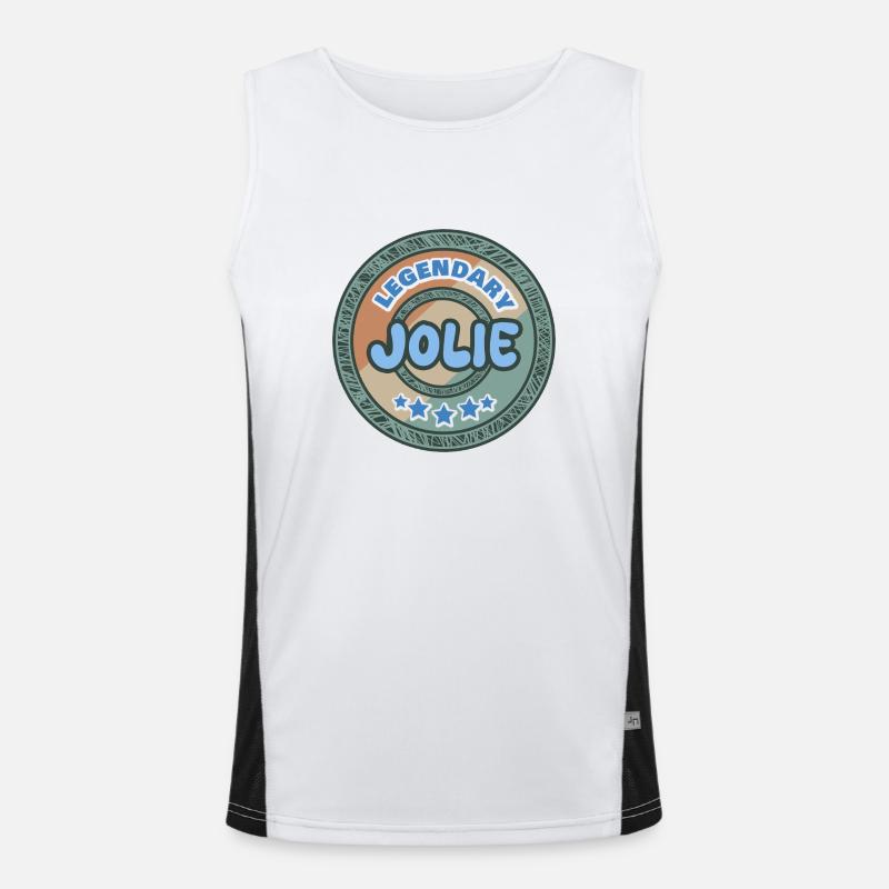 Gift for Jolie - Men's Functional Contrast Tank Top  - white/black
