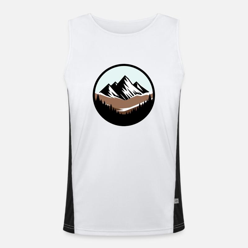 Der Berg ruft Funktionelles Kontrast-Tank Top für Männer 