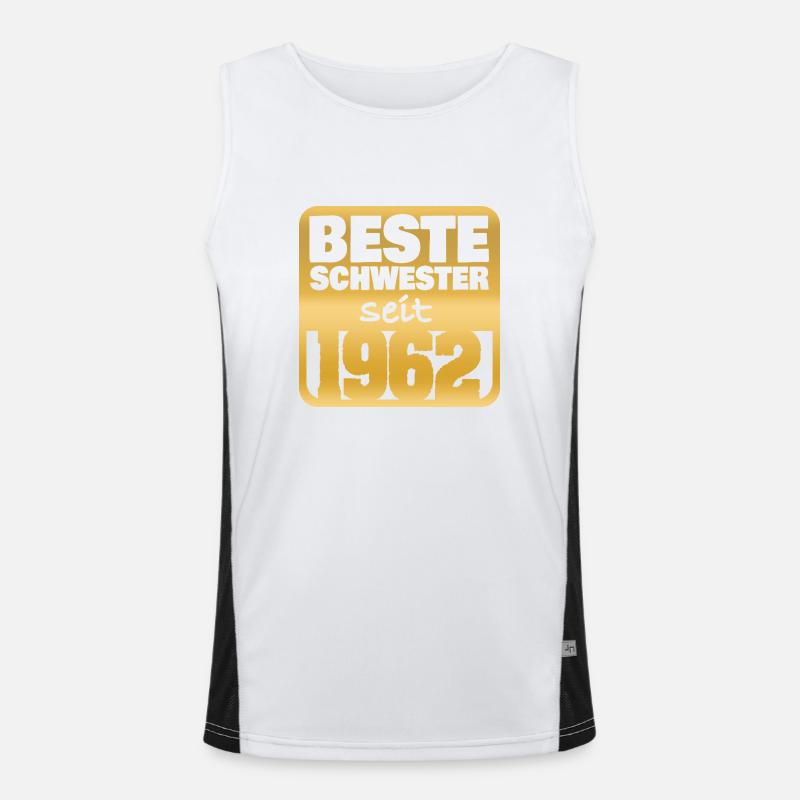 Geburt 1962 Funktionelles Kontrast-Tank Top für Männer 