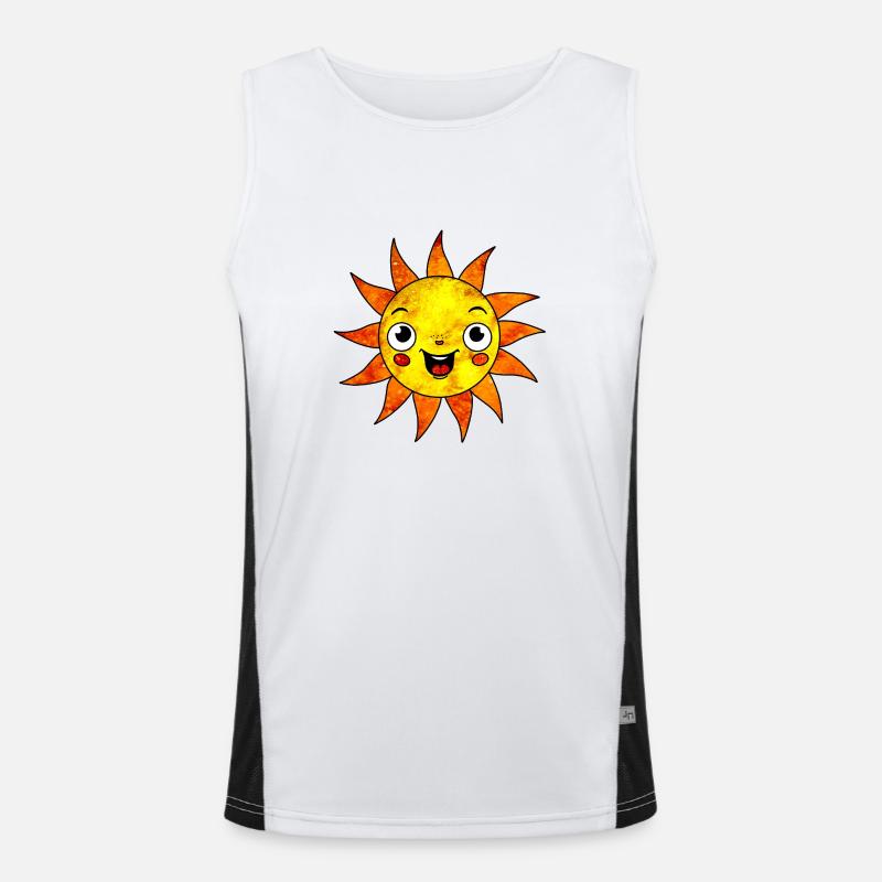 Kosmische Sonne Funktionelles Kontrast-Tank Top für Männer 
