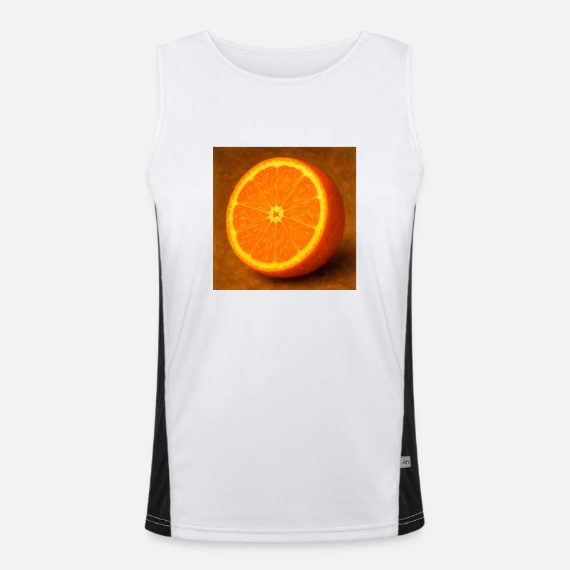 Split orange Men's Functional Contrast Tank Top 