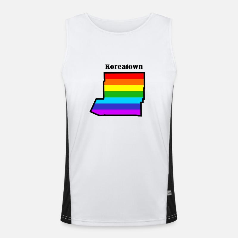 Koreatown Rainbow Men's Functional Contrast Tank Top 