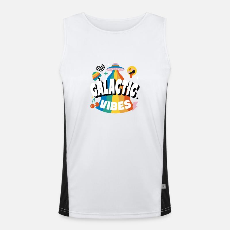 Galactic Vibes Men's Functional Contrast Tank Top 
