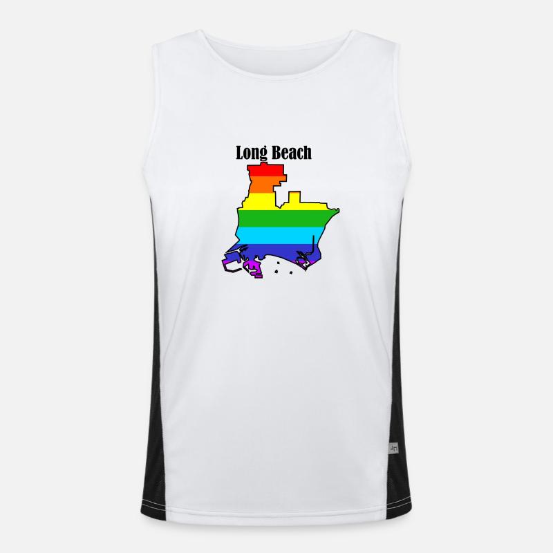 Long beach Men's Functional Contrast Tank Top 