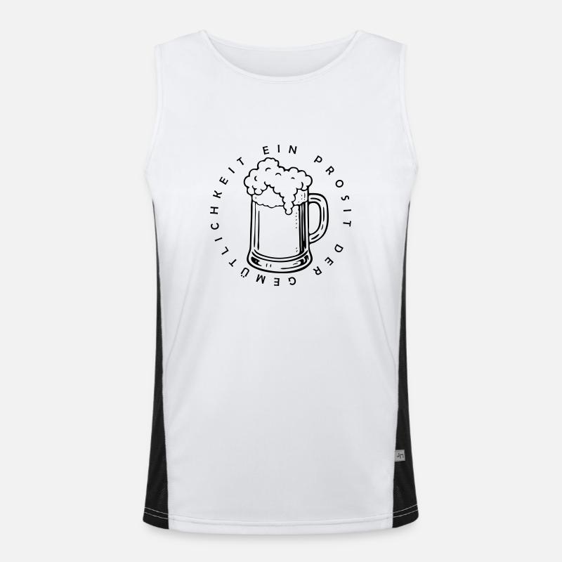Ein Prosit der Gemütlichkeit Funktionelles Kontrast-Tank Top für Männer 