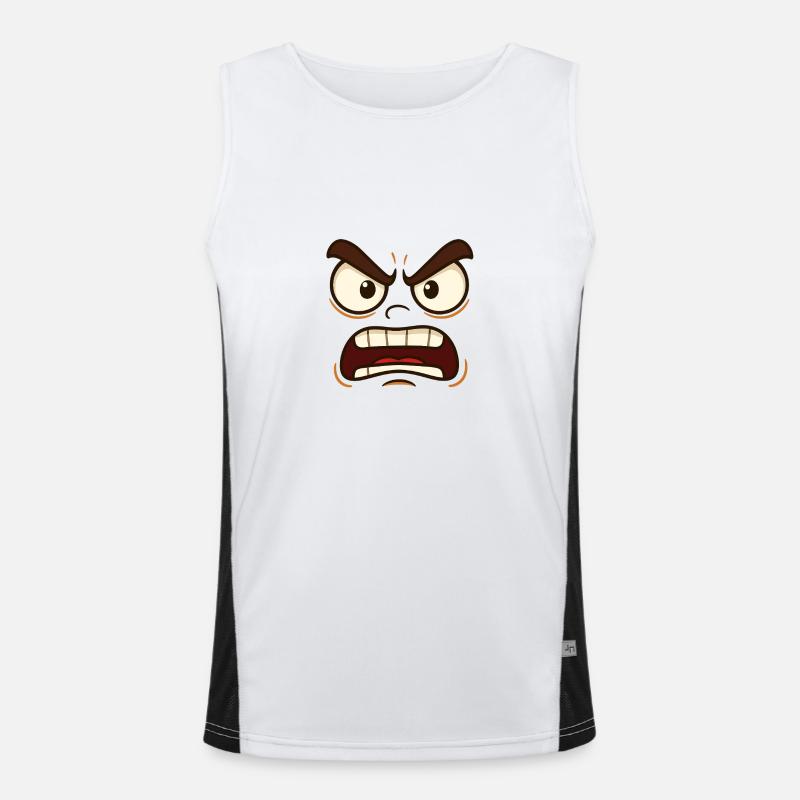 Böse oder Verärgert? Jedenfalls markantes Gesicht Funktionelles Kontrast-Tank Top für Männer 