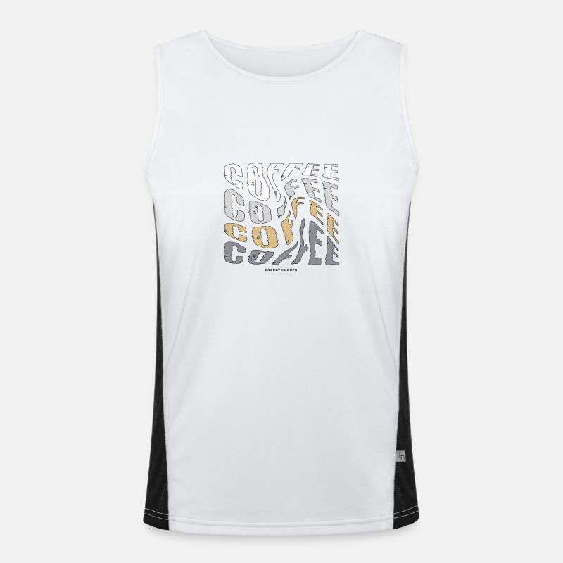 De l’énergie à chaque gorgée - Mode Café Carburant activé Débardeur respirant contrasté Homme 