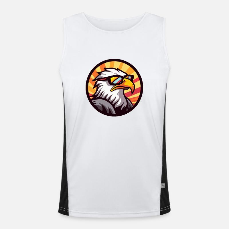 Eagle Comic Cool - Men's Functional Contrast Tank Top  - white/black