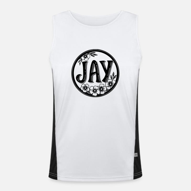 Jay, Calligraphie Design Débardeur respirant contrasté Homme 