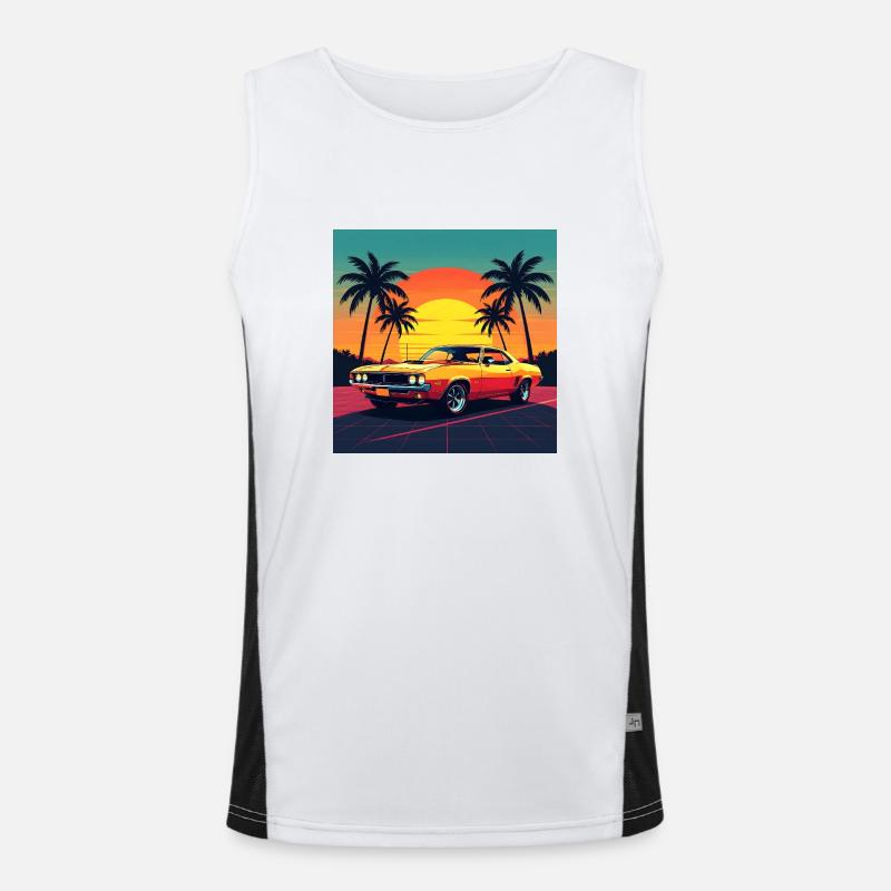 Oldtimer Funktionelles Kontrast-Tank Top für Männer 