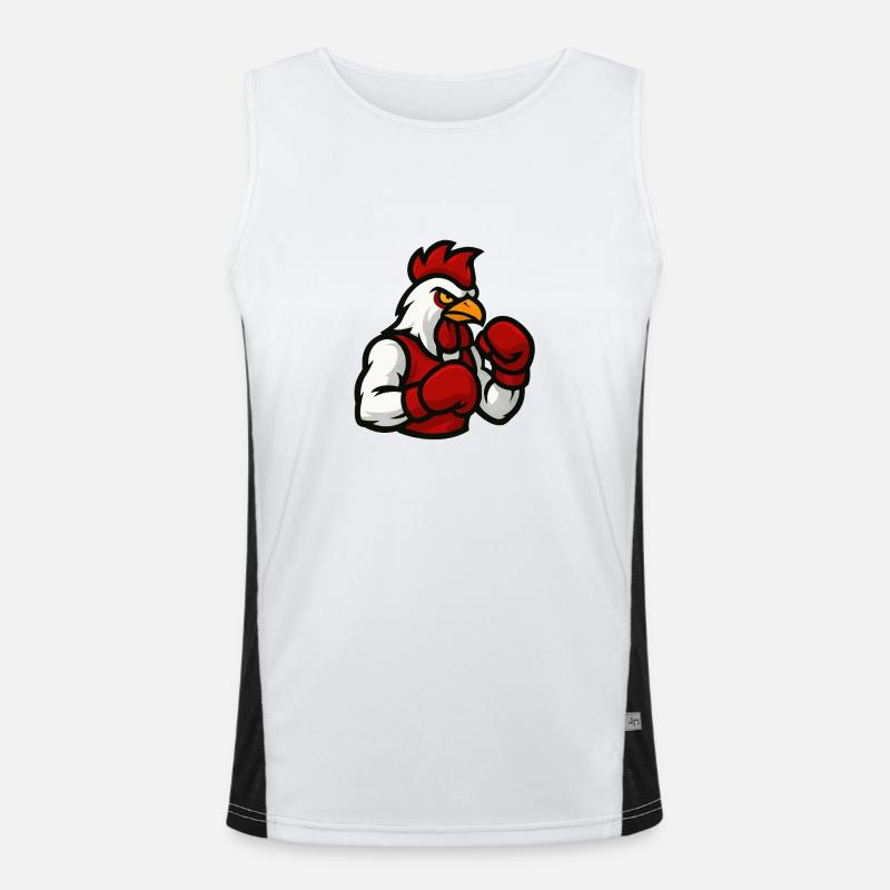 hahn boxer comic Funktionelles Kontrast-Tank Top für Männer 