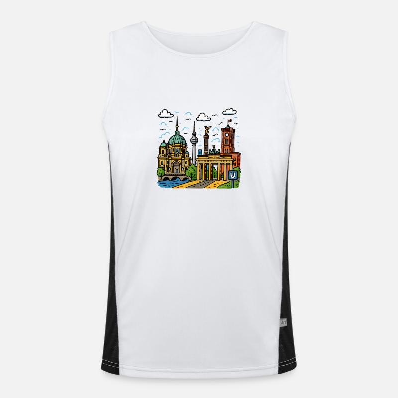 Berlin City Men's Functional Contrast Tank Top 