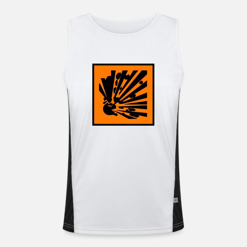 explosions gefahr Funktionelles Kontrast-Tank Top für Männer 