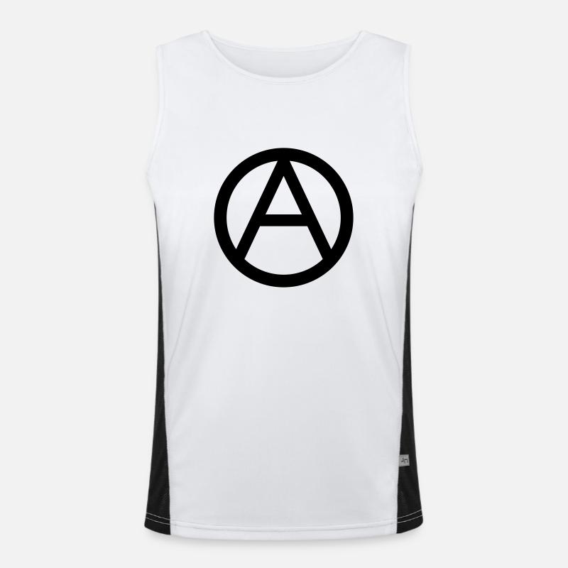 Anarchy symbol Men's Functional Contrast Tank Top 