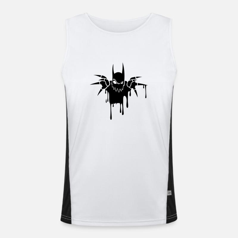 Devil by Won (ABC) - Men's Functional Contrast Tank Top  - white/black