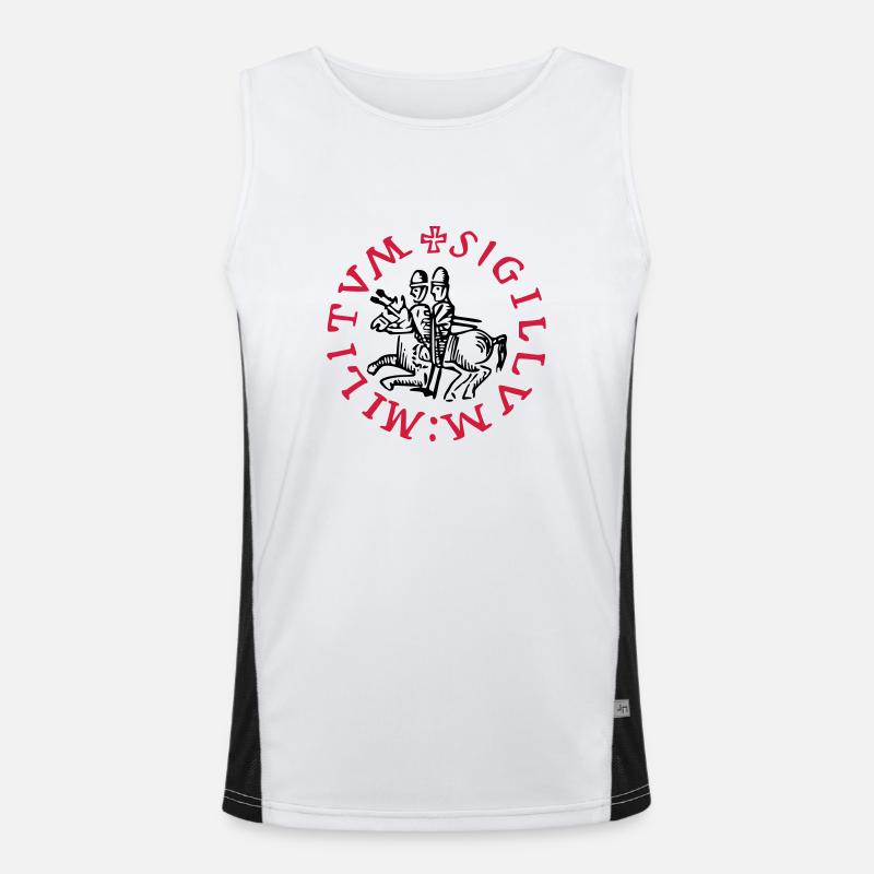 templars knights symbol Débardeur respirant contrasté Homme 
