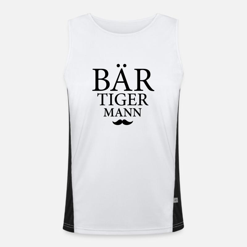 Bär-Tiger-Mann Funktionelles Kontrast-Tank Top für Männer 