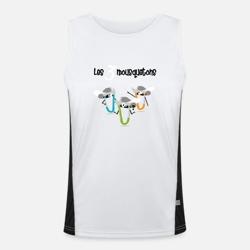 3 Karabiner Funktionelles Kontrast-Tank Top für Männer 