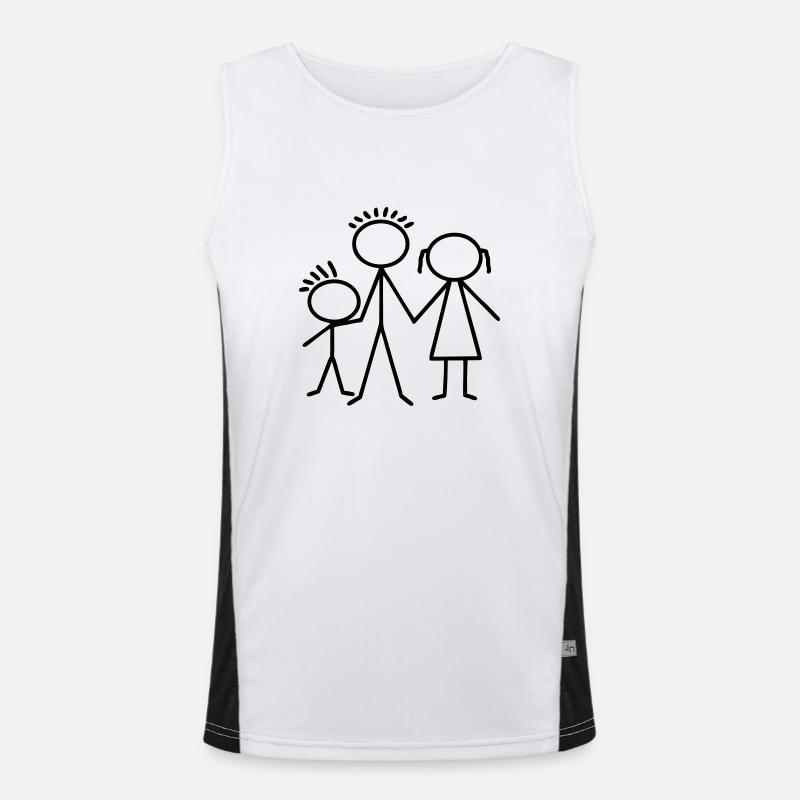 Mutter Vater Kind Funktionelles Kontrast-Tank Top für Männer 