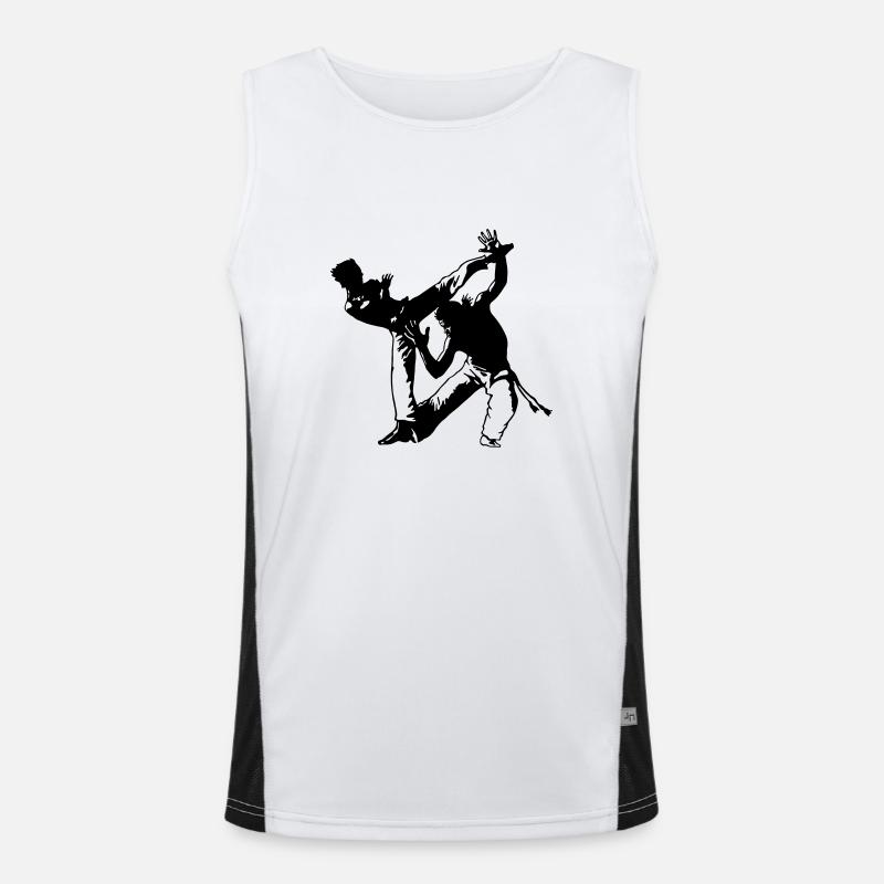 Capoeira Duo (b) Débardeur respirant contrasté Homme 