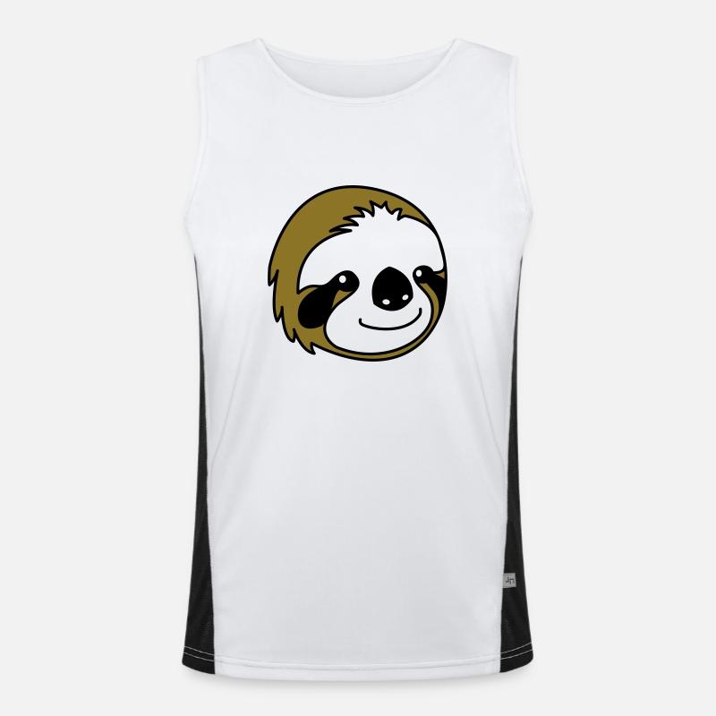 Faultier Sloth Funktionelles Kontrast-Tank Top für Männer 