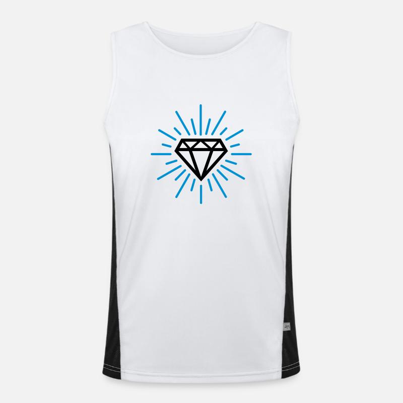 Diamant Funktionelles Kontrast-Tank Top für Männer 