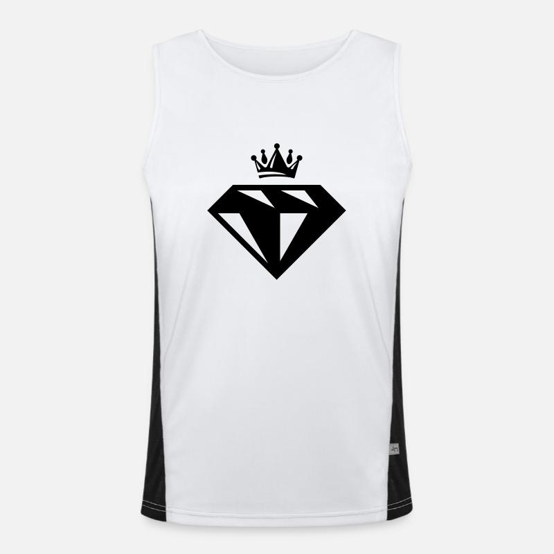 diamond crown Funktionelles Kontrast-Tank Top für Männer 