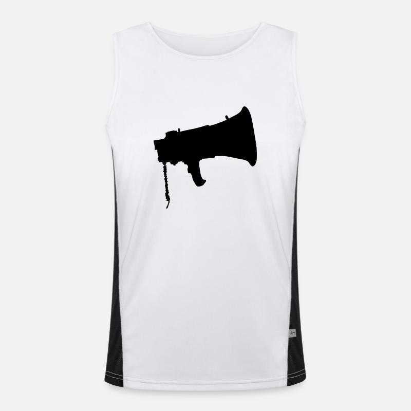 Icon Megafon Propaganda Symbol Men's Functional Contrast Tank Top 