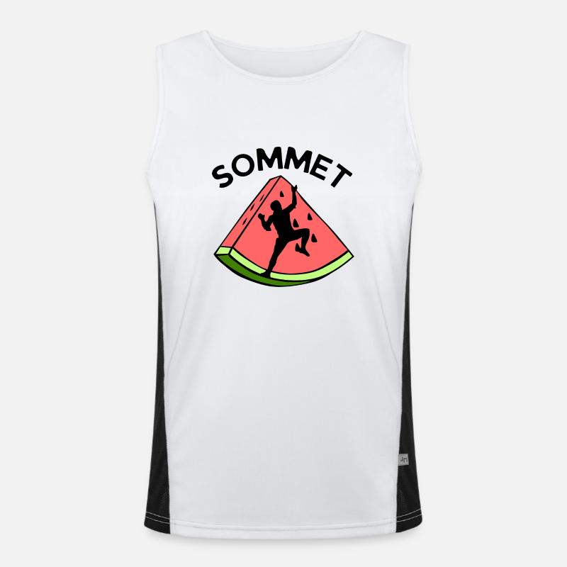 sommet pastèque escalade humour cadeau Débardeur respirant contrasté Homme 