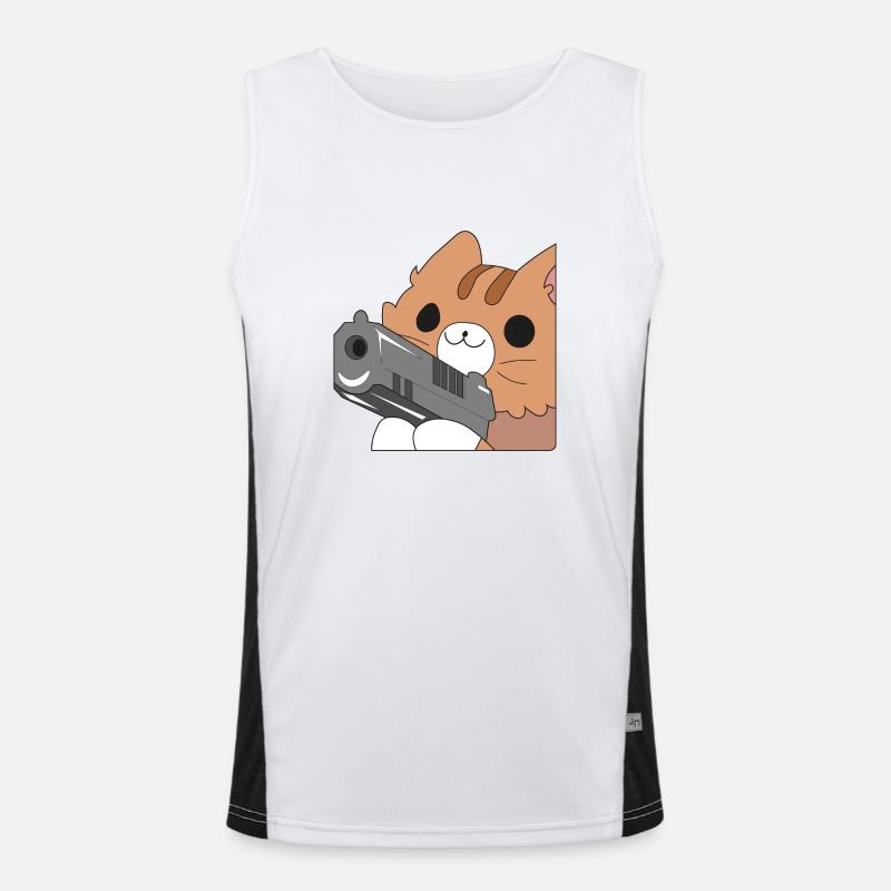 Sag niemals "Nein" zu einer Katze Funktionelles Kontrast-Tank Top für Männer 