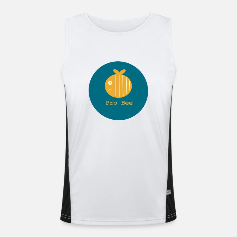 Pro Bee, Pro Biene Funktionelles Kontrast-Tank Top für Männer 