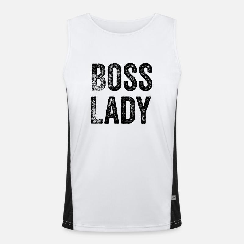 funny boss Saying Men's Functional Contrast Tank Top 