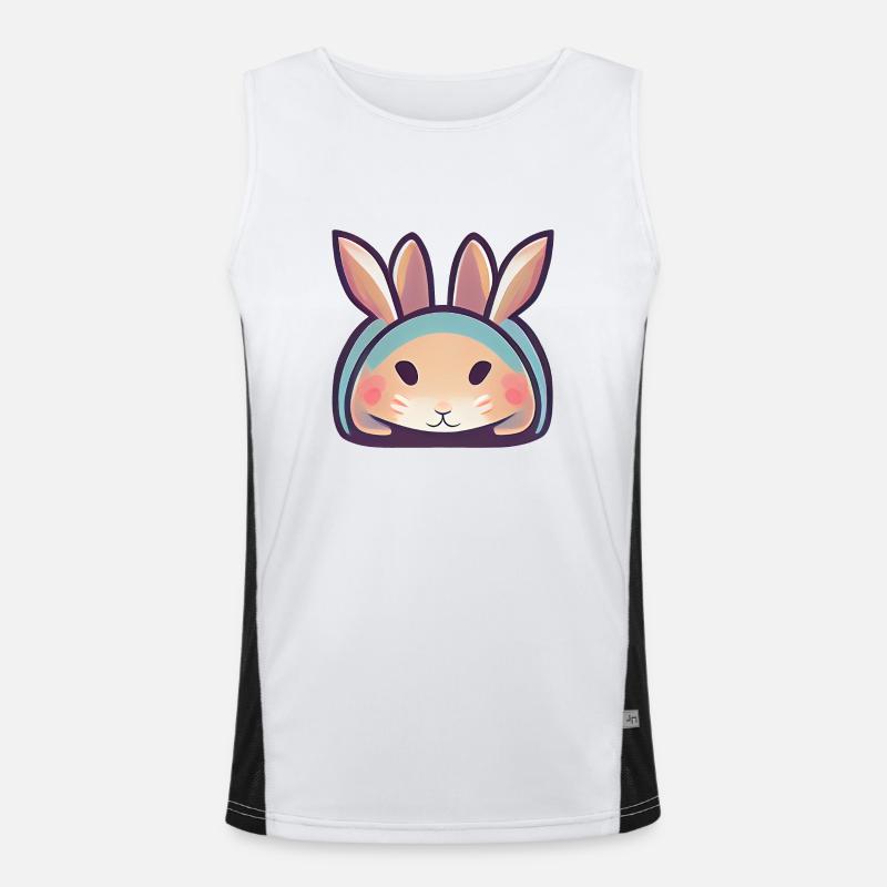 Rabbit / Hase Funktionelles Kontrast-Tank Top für Männer 