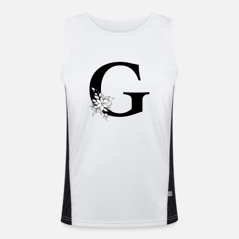 Buchstabe G Funktionelles Kontrast-Tank Top für Männer 