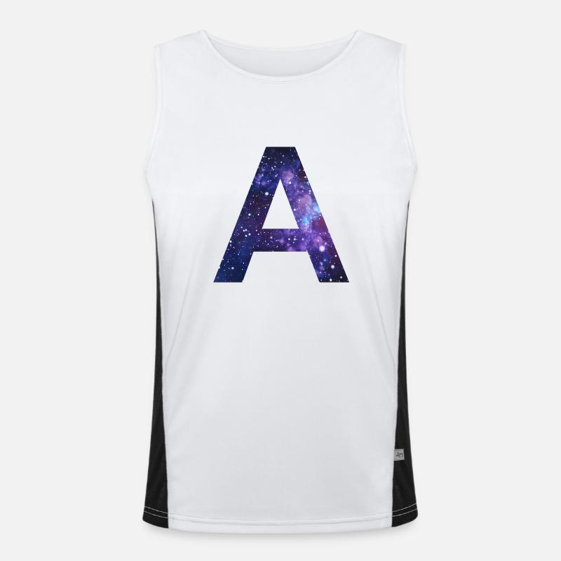 Galaxy A Letter Space Milky Way Cadeau Débardeur respirant contrasté Homme 