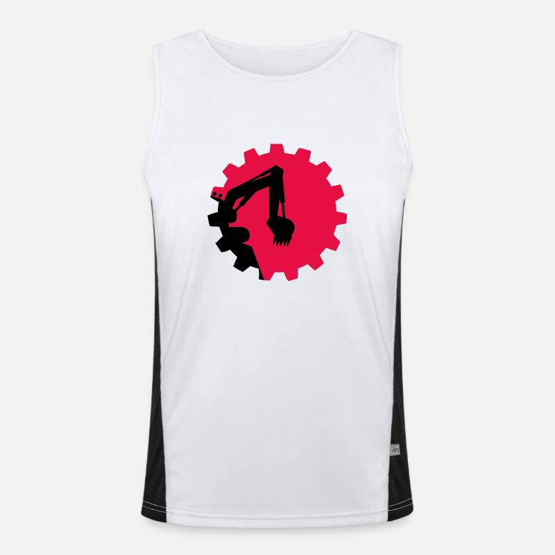 bagger baggerfahrer Baggerschaufel Funktionelles Kontrast-Tank Top für Männer 