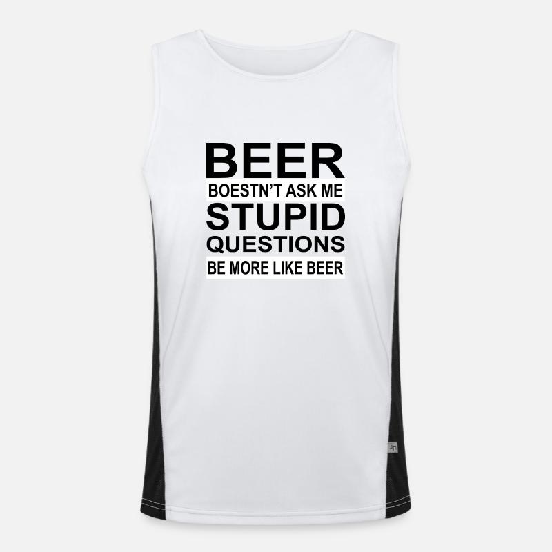 Beer Wine Whiskey Schnapps Alcohol Men's Functional Contrast Tank Top 